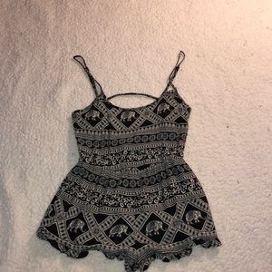 Black and white romper